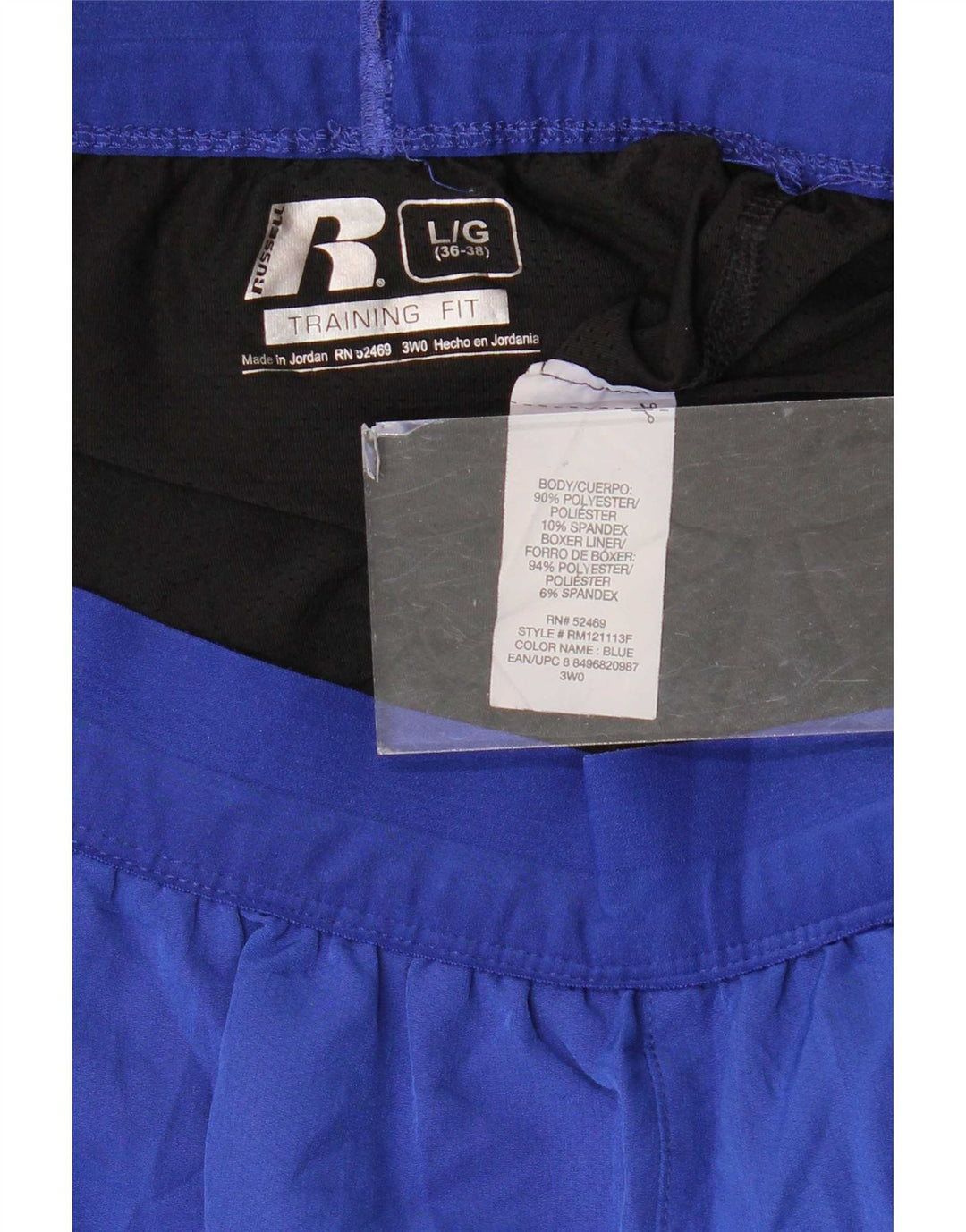 Russell Athletic Mens Dri-Power Sport Shorts Grande Poliéster Azul