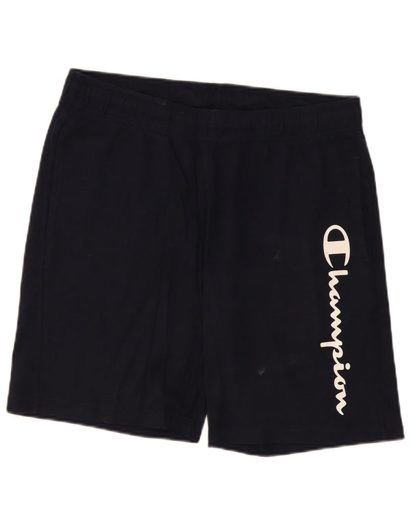 Shorts esportivos gráficos masculinos Champion grandes azul marinho