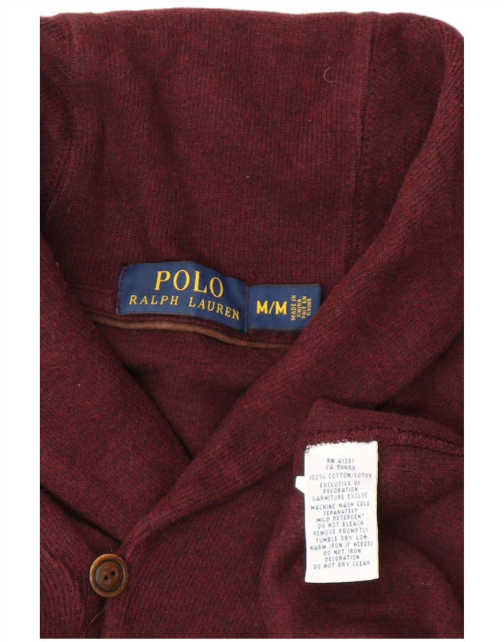 Suéter masculino POLO RALPH LAUREN com gola xale, algodão médio borgonha