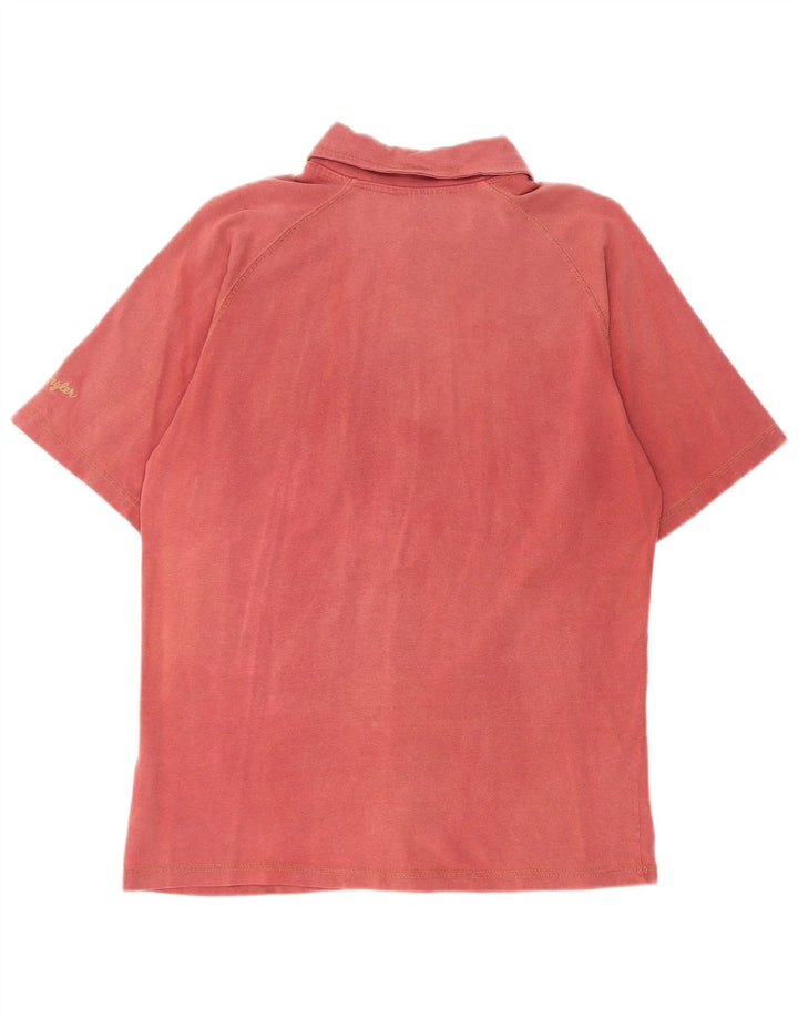 Wrangler Camisa masculina de manga curta vermelha média