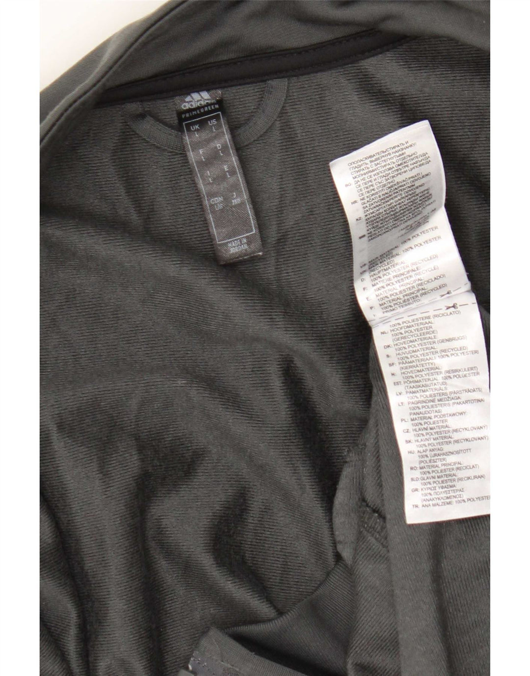 Adidas Mens Primegreen Tracksuit Top Jaqueta Grande Cinza Poliéster