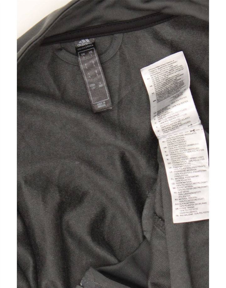 Adidas Mens Primegreen Tracksuit Top Jaqueta Grande Cinza Poliéster