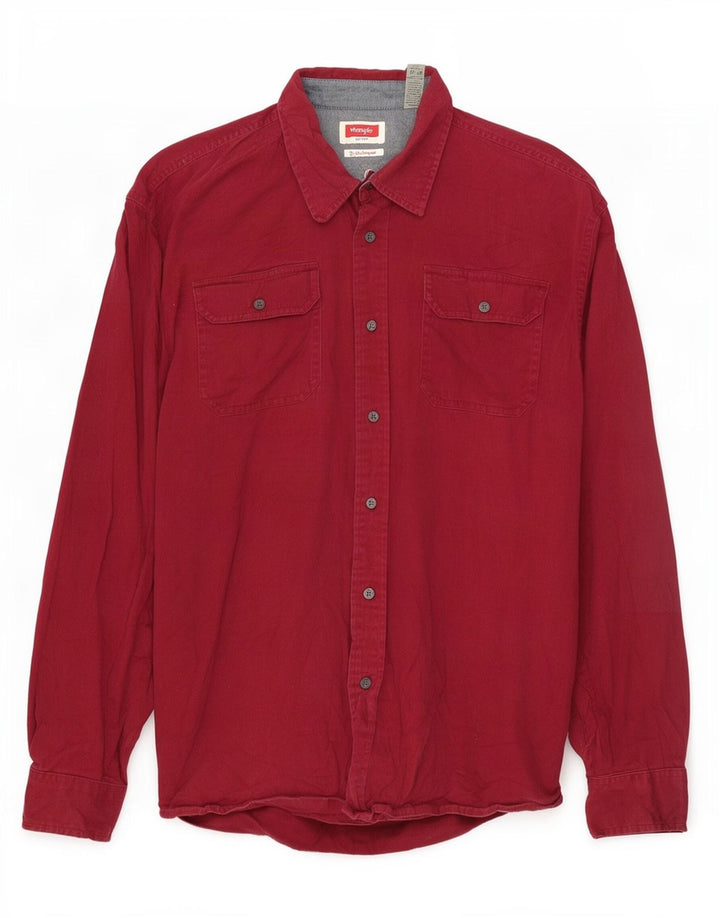 Camisa masculina Wrangler XL algodão Borgonha