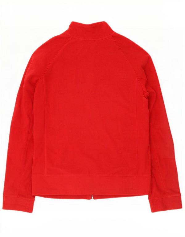 Adidas Womens Fleece Jacket UK 14 Medium Red