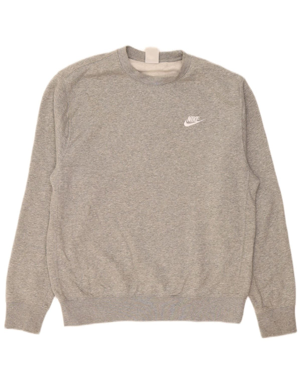 Nike Mens Moletom Jumper Médio Algodão Cinza