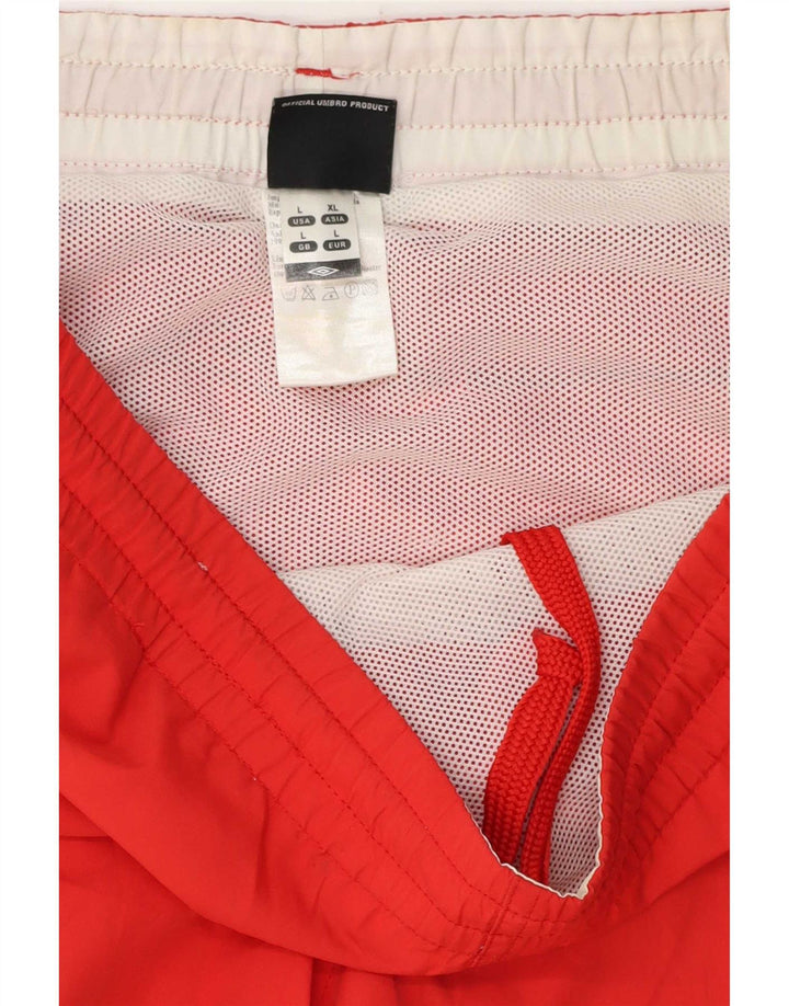 Shorts de banho masculino Umbro grande poliéster vermelho