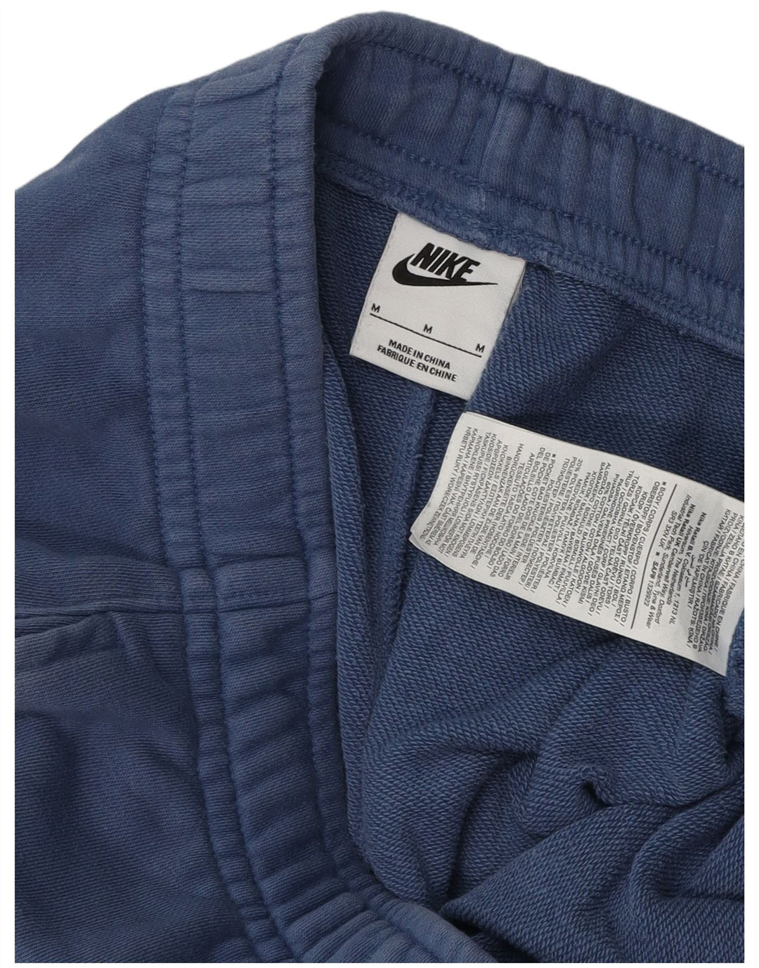 Calça de treino masculina Nike Joggers médio azul colorblock algodão