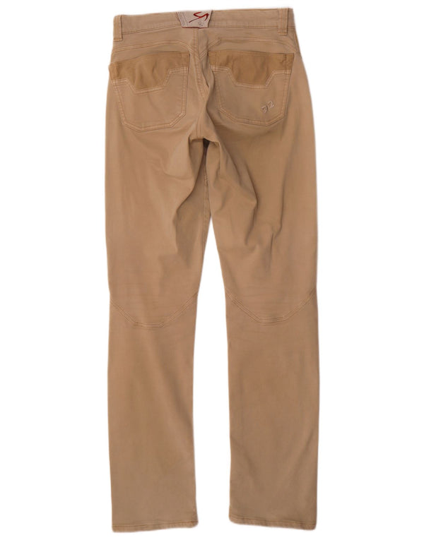9.2 by Carlo Chionna Calça casual feminina W30 L33 Bege Colourblock