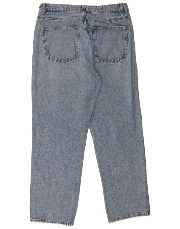 Calça jeans reta feminina Zara EU 46 XL W36 L29 azul