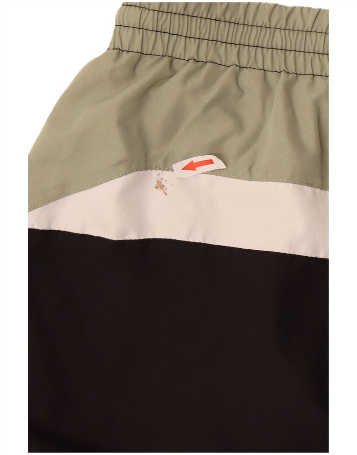 Calça de treino masculina Kappa Joggers grande poliéster colorblock preto