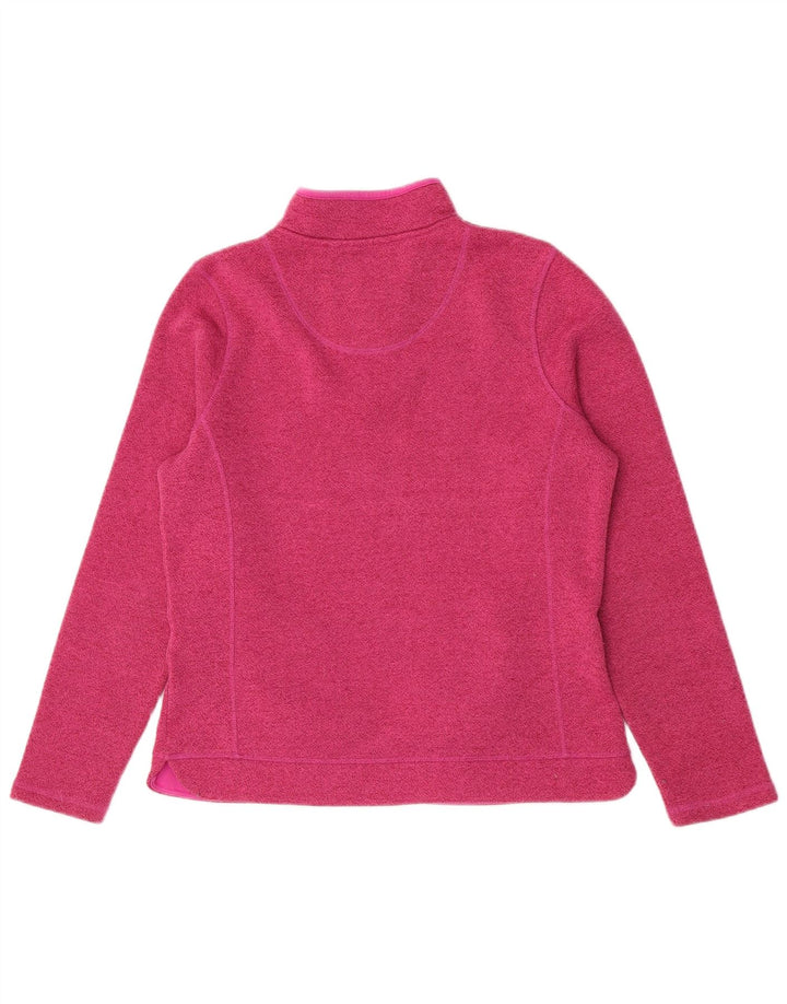Moletom feminino Weird Fish com zíper e gola em ponte Reino Unido 12 poliéster rosa médio
