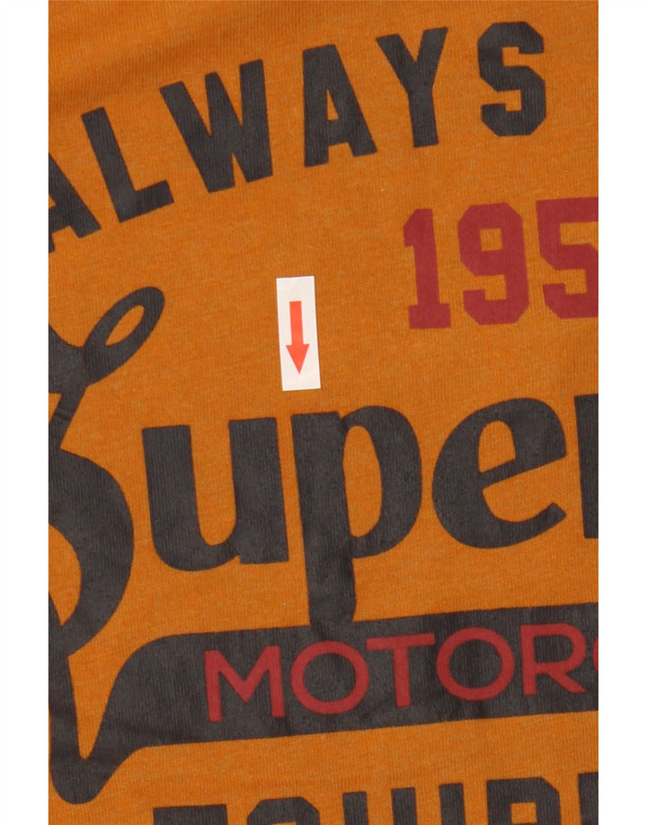 Superdry Mens Graphic T-Shirt Top Médio Algodão Laranja