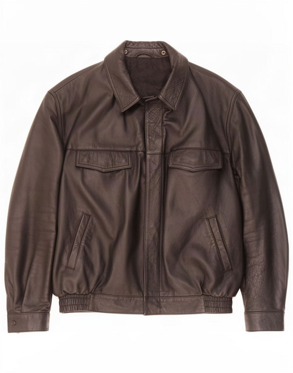 Jaqueta de couro masculina Stadler UK 44 2XL preta