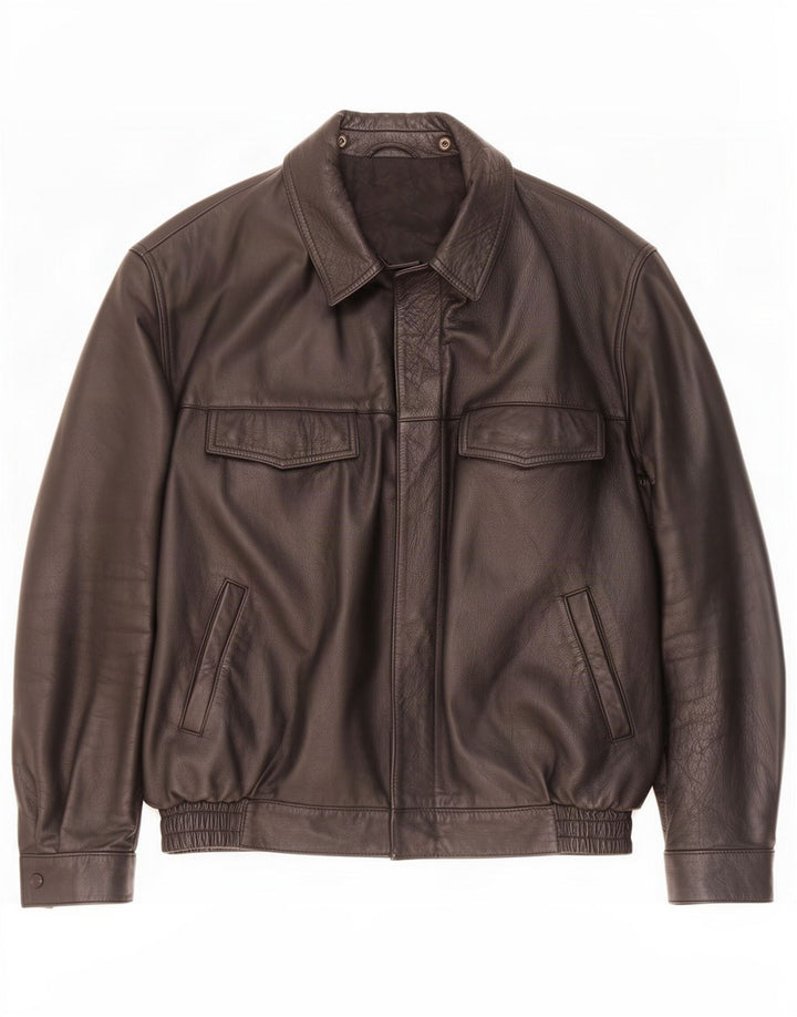 Jaqueta de couro masculina Stadler UK 44 2XL preta