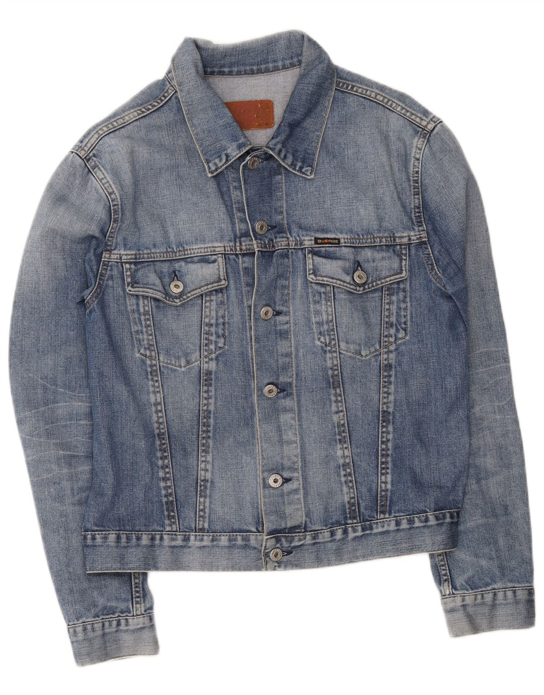 Jaqueta jeans feminina Nike UK 14 algodão azul médio