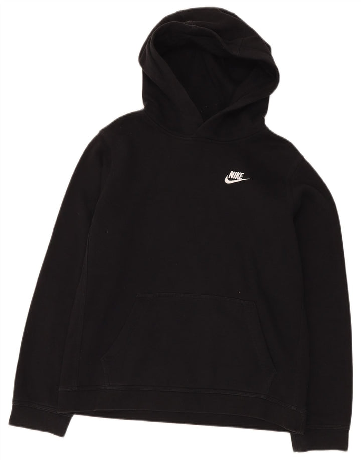 NIKE Meninos Hoodie Jumper 13-14 Anos XL Preto Algodão