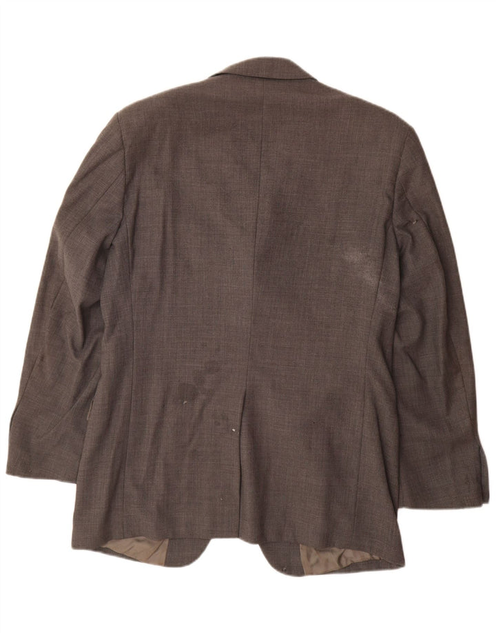 Jaqueta blazer masculina de 3 botões Marks & Spencer Reino Unido 38 cinza médio lã nova