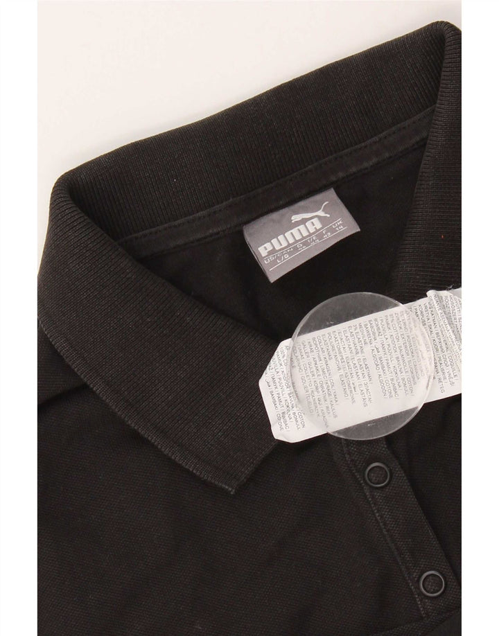 Camisa polo feminina Puma UK 14 grande algodão preto