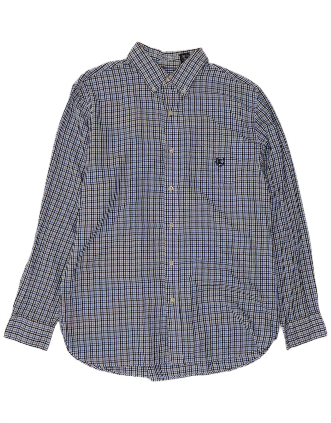 Camisa masculina Chaps grande algodão xadrez azul