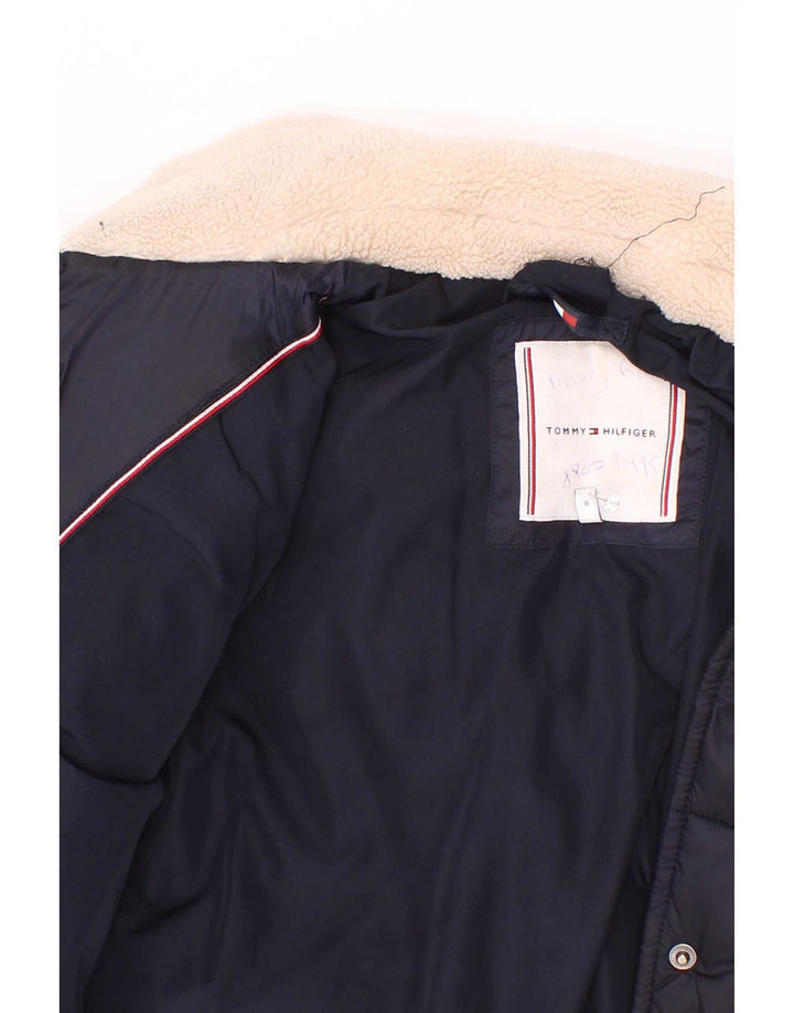 Jaqueta acolchoada Tommy Hilfiger para meninas 7-8 anos azul marinho poliéster