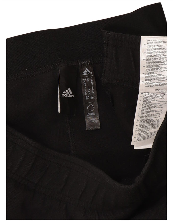 Calças de treino femininas ADIDAS UK 20/22 XL preto algodão