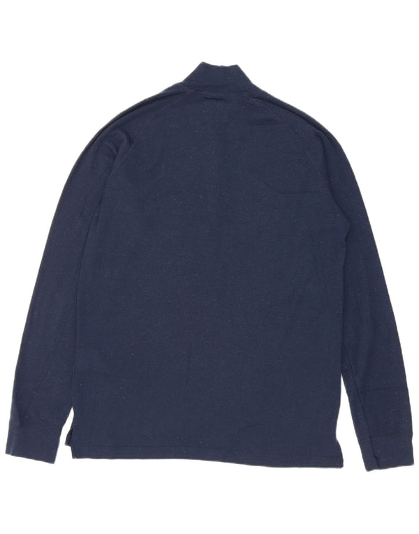 Suéter masculino Mountain Warehouse com zíper e gola alta esportivo azul marinho