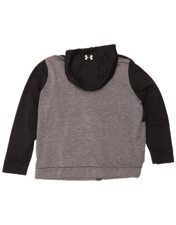 Suéter masculino Under Armour Cold Gear Zip com capuz 2XL bloco colorido preto