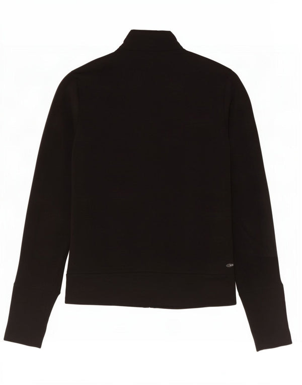 Adidas Womens Clima 365 Tracksuit Top Jacket UK 12 Médio Preto Poliéster
