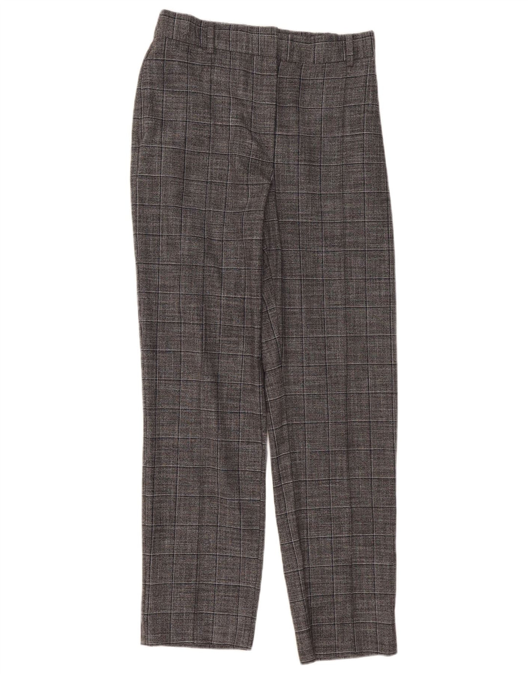 Calça Chino Feminina Marks & Spencer Reino Unido 12 Médio W30 L30 Cinza Xadrez