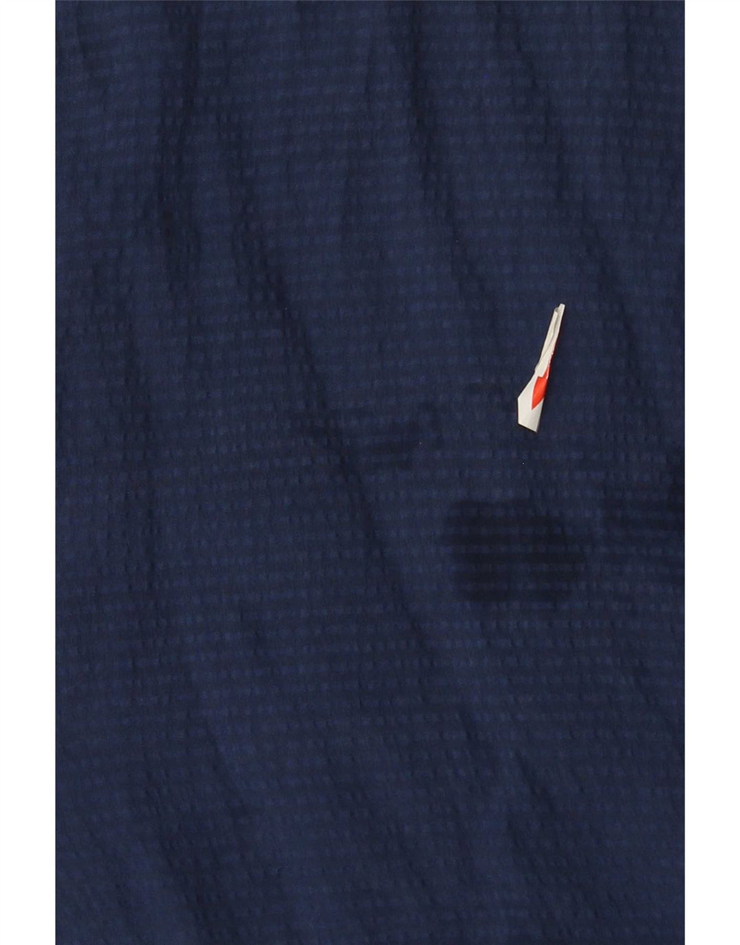 Camisa masculina vintage de manga curta média azul marinho seda
