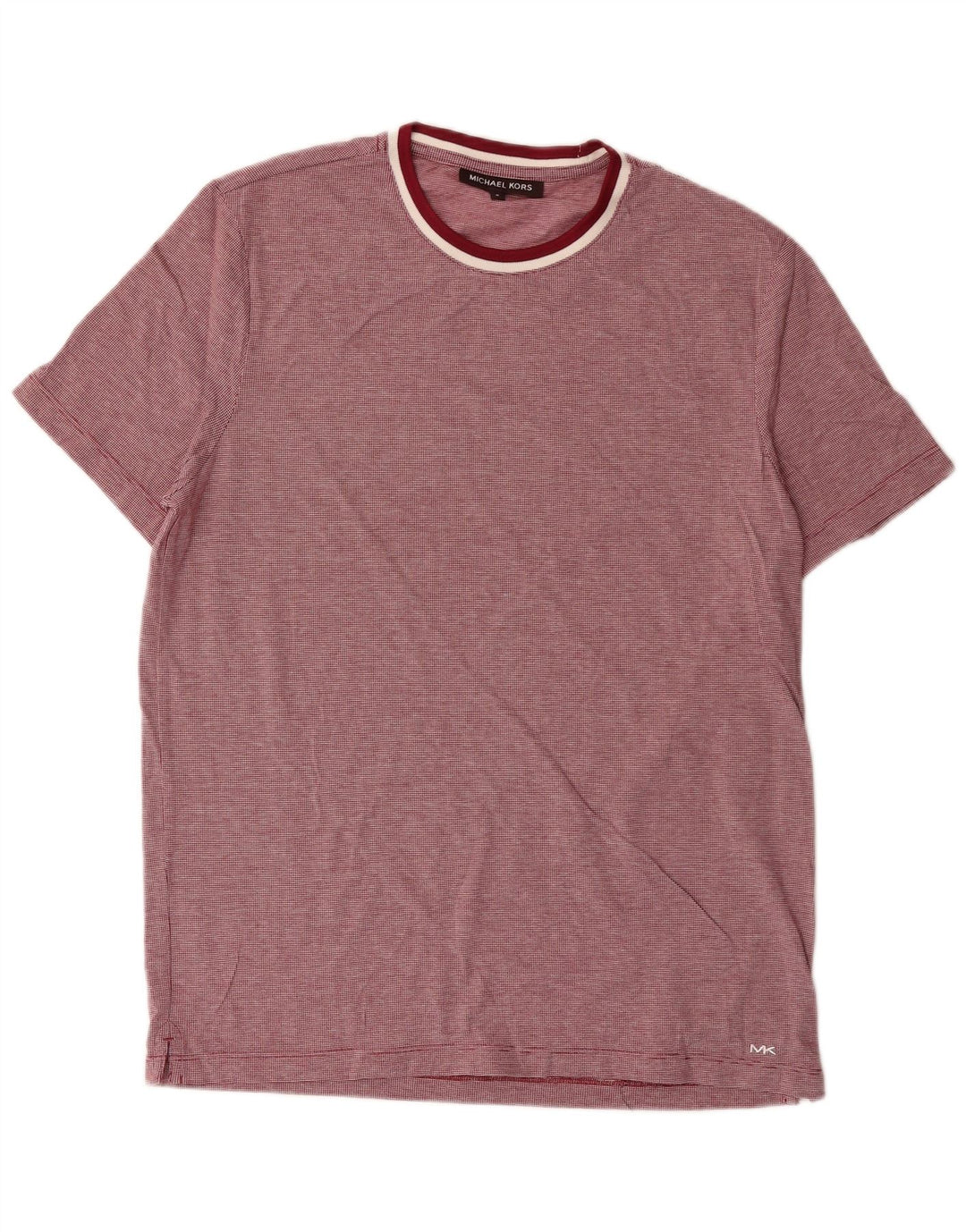Camiseta masculina MICHAEL KORS xadrez médio marrom