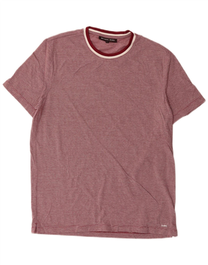Camiseta masculina MICHAEL KORS xadrez médio marrom