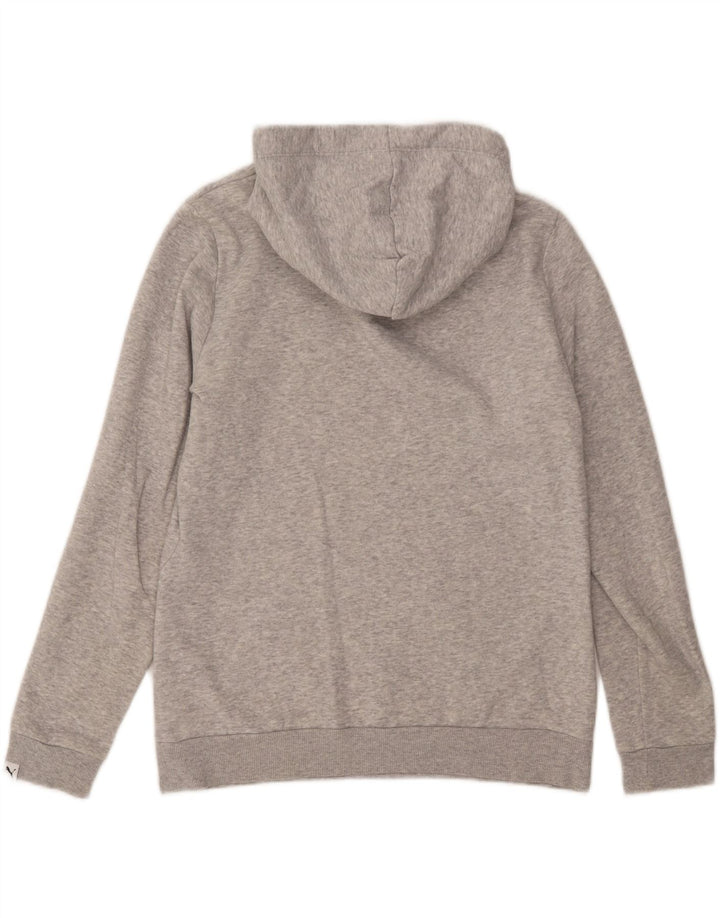 PUMA Womens Graphic Hoodie Jumper UK 12 Medium  Grey Cotton Vintage Puma and Second-Hand Puma from Messina Hembry 
