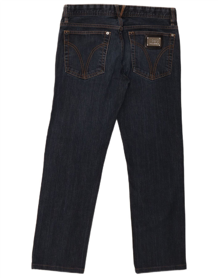 Dolce & Gabbana Calça jeans reta masculina W33 L28 Azul marinho