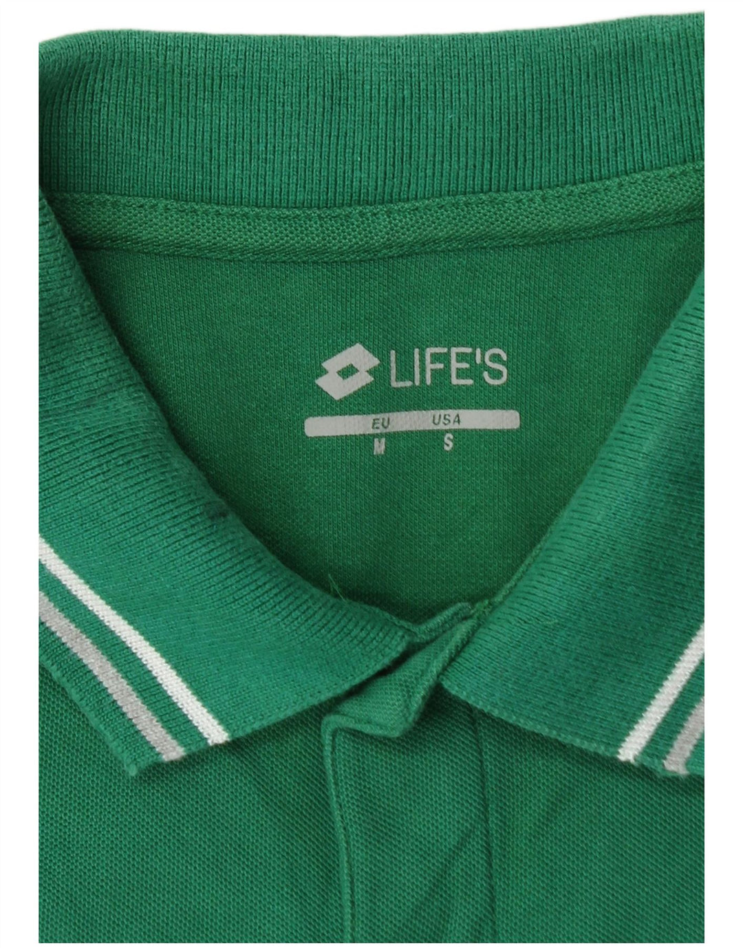 Camisa polo masculina LOTTO pequena algodão verde