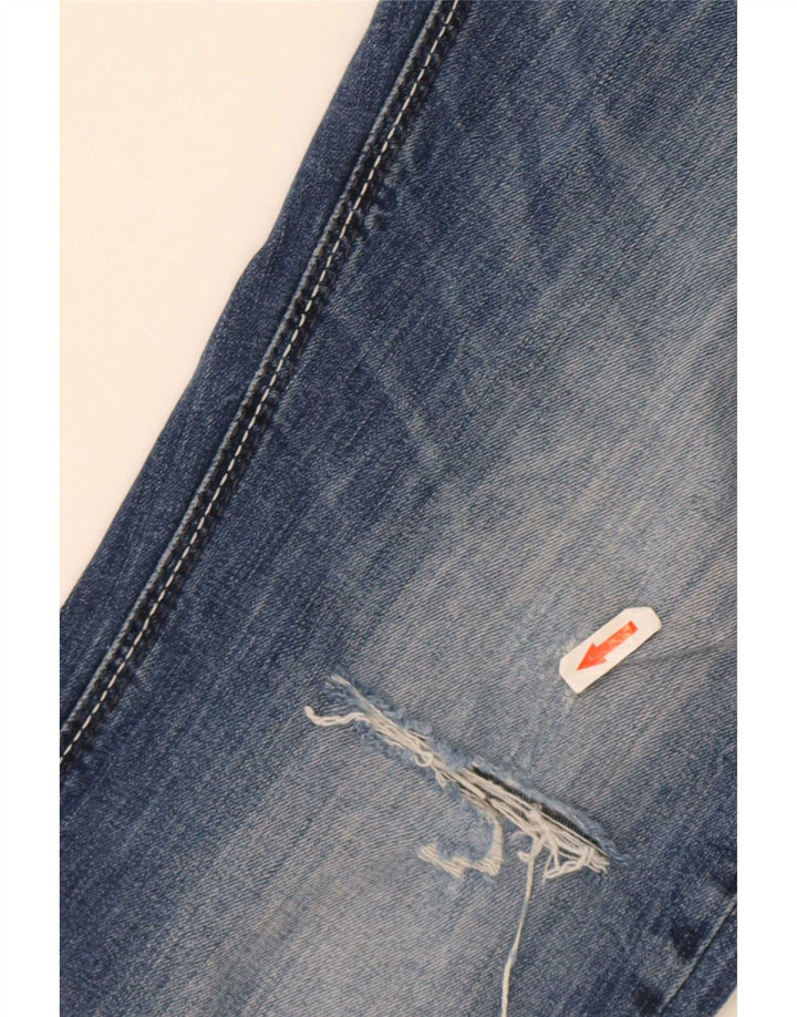 Gas Mens Slim Jeans W36 L34 Azul Algodão