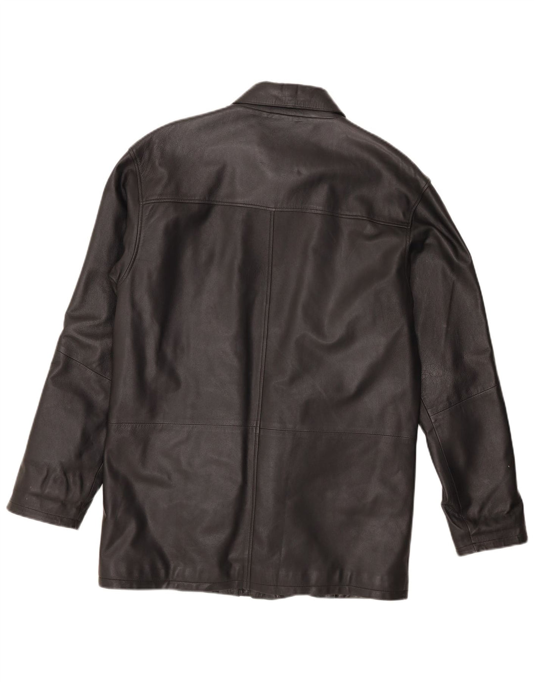 Jaqueta de couro masculina vintage UK 44 2XL couro preto