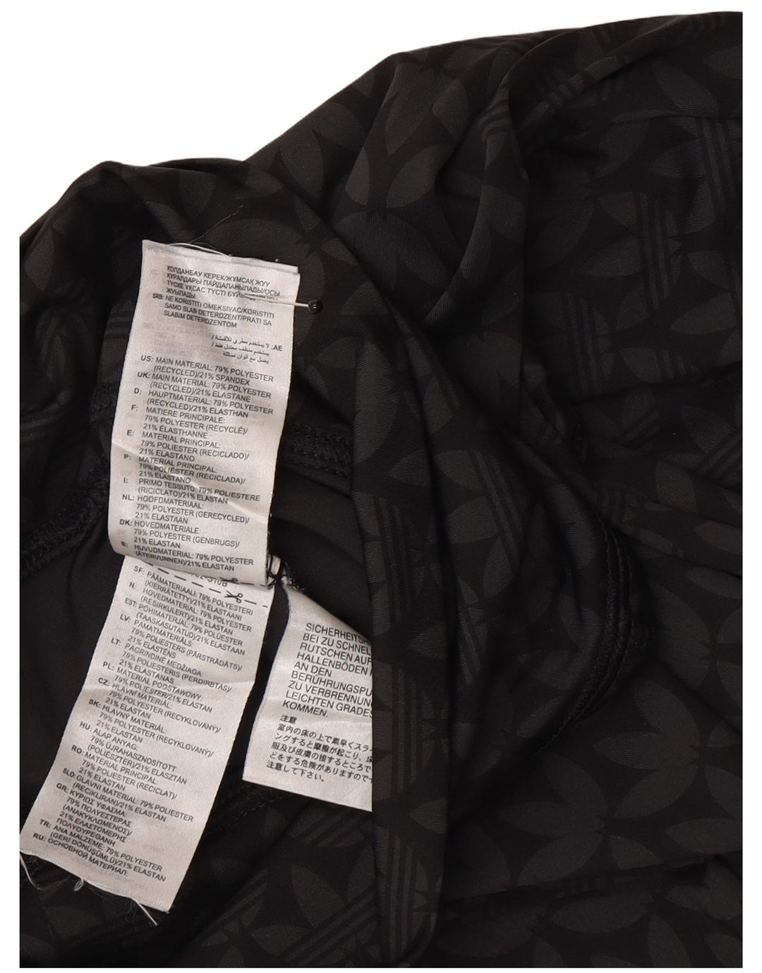 Leggings Adidas Femininas UK 4/6 XS Poliéster Preto