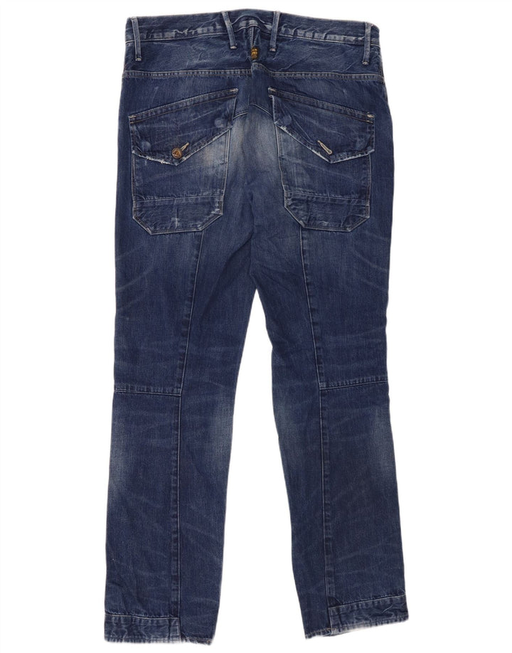 Calça jeans reta masculina G-Star W36 L32 azul patchwork algodão
