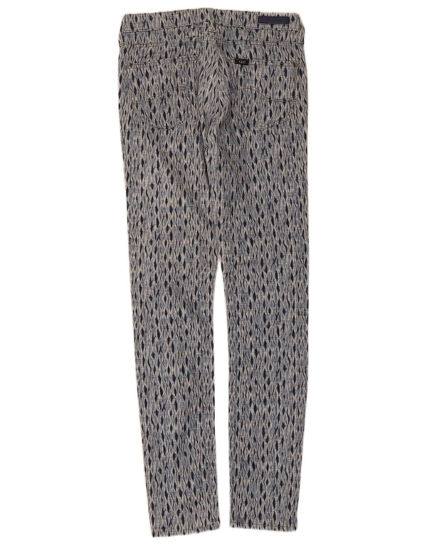 Lee Womens Scarlett Skinny Jeans W26 L30 Azul Ikat Algodão