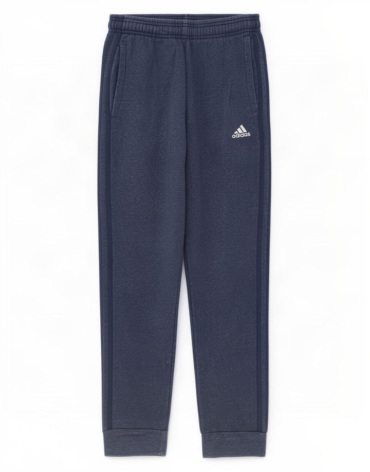 Adidas Mens Treino Calças Joggers Pequeno Poliéster Azul Marinho