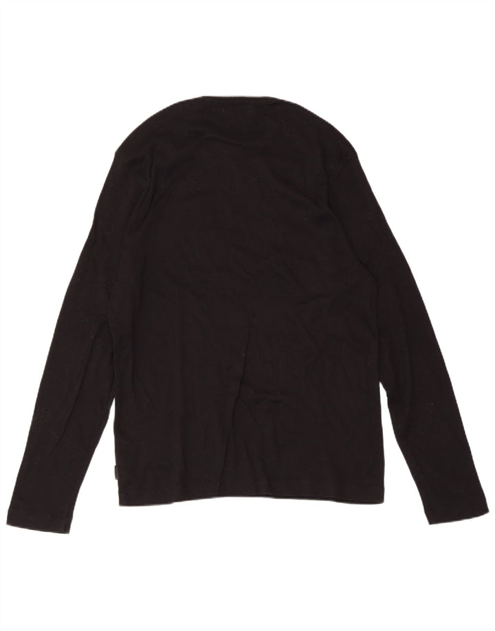 Suéter masculino Calvin Klein com gola redonda, algodão preto médio