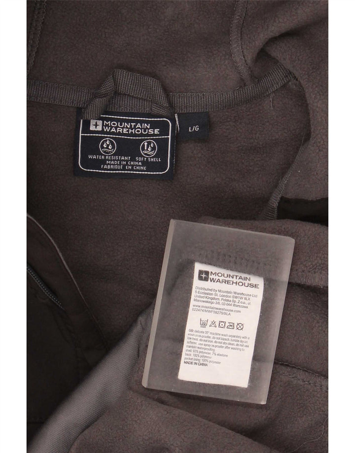 Jaqueta corta-vento masculina com capuz Mountain Warehouse UK 40 grande preta