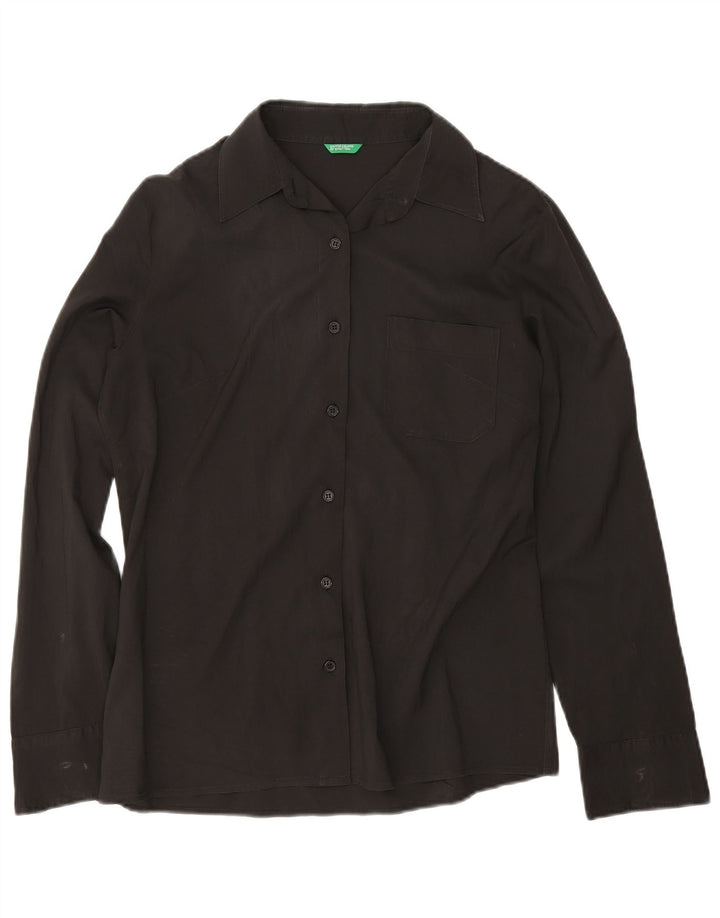 Camisa feminina Benetton UK 16 grande preta