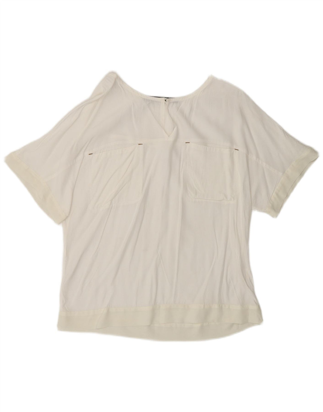 Blusa feminina ZARA UK 6 XS branca viscose