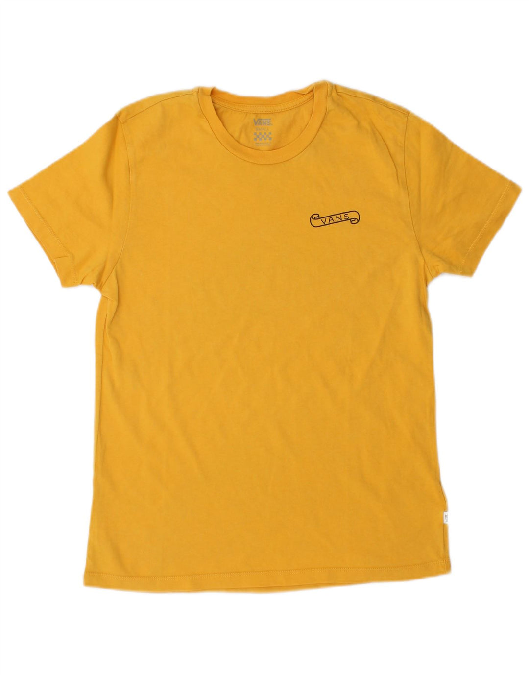 Camiseta feminina VANS com estampa gráfica UK 10 pequeno algodão amarelo