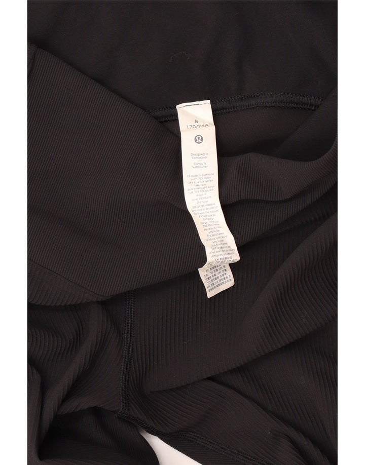 Leggings femininas LULULEMON EUA 8 nylon preto médio