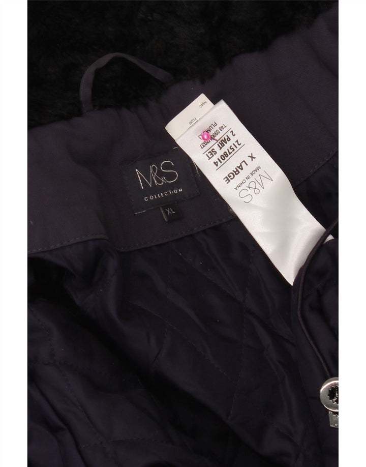 Casaco acolchoado feminino Marks & Spencer UK 18 XL roxo poliamida