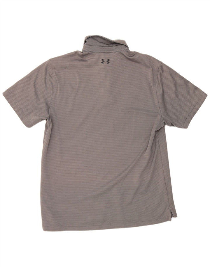 Camisa polo masculina Under Armour Heat Gear grande cinza