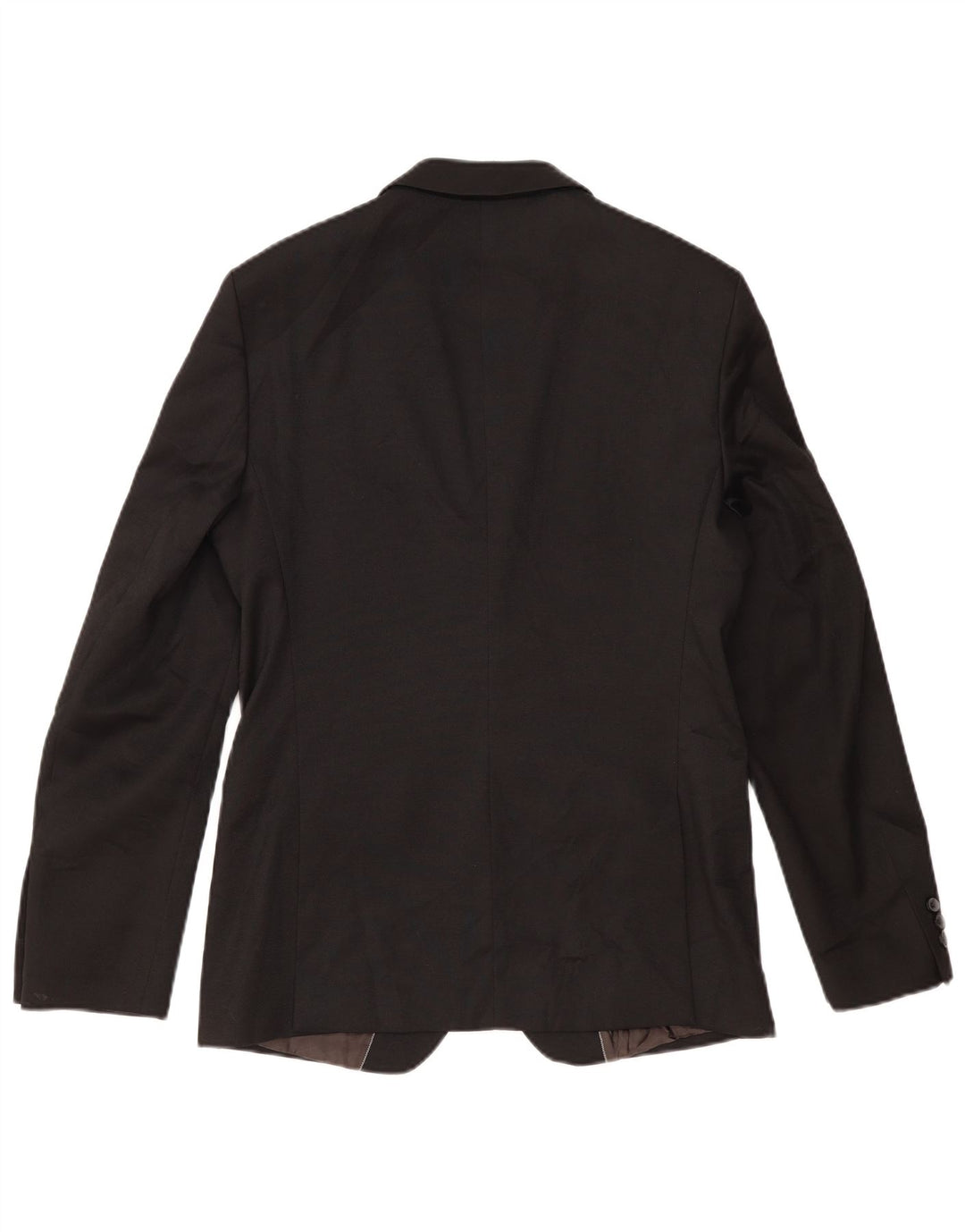 Jaqueta blazer masculina ZARA com 2 botões EU 48 poliéster preto médio